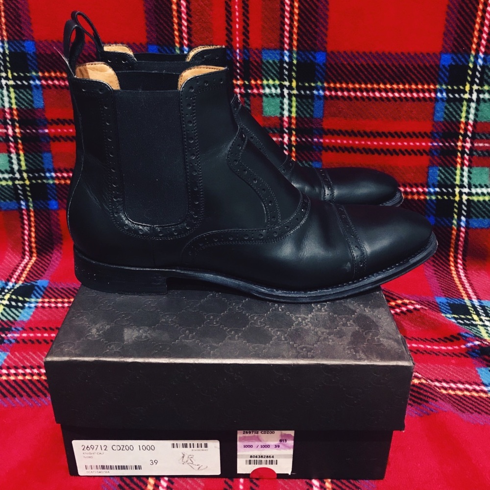 ❤️ GUCCI black leather Chelsea boots ❤️